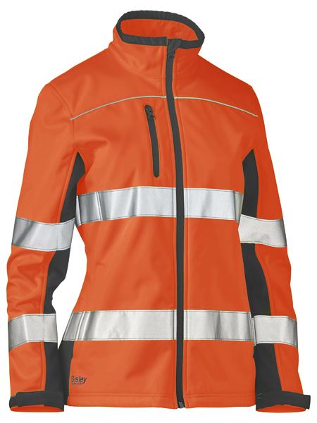 Bisley - Women's Taped Two Tone Hi Vis Soft Shell Jacket - BJL6059T