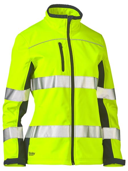 Bisley - Women's Taped Two Tone Hi Vis Soft Shell Jacket - BJL6059T