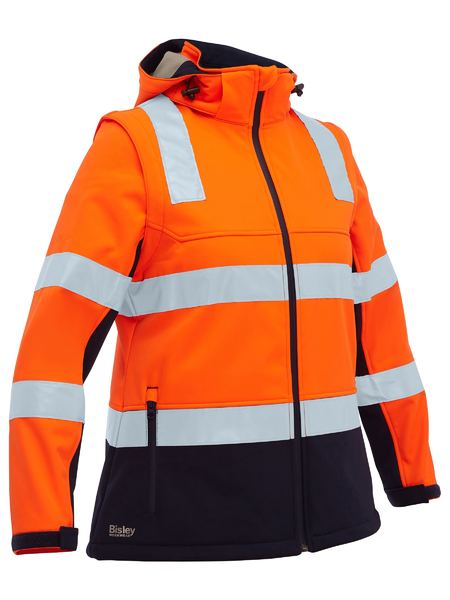 Bisley - Women's Taped Two Tone Hi Vis 3-in-1 Soft Shell Jacket - BJL6078T