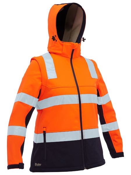 Bisley - Women's Taped Two Tone Hi Vis 3-in-1 Soft Shell Jacket - BJL6078T