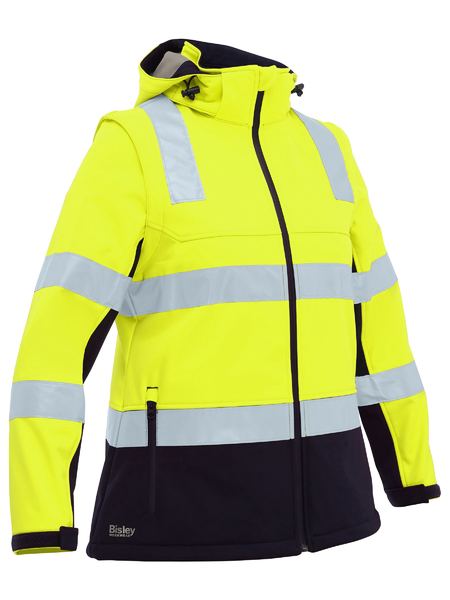 Bisley - Women's Taped Two Tone Hi Vis 3-in-1 Soft Shell Jacket - BJL6078T