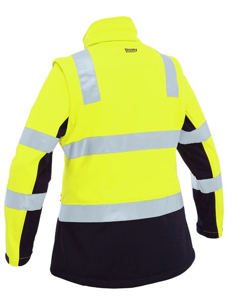 Bisley - Women's Taped Two Tone Hi Vis 3-in-1 Soft Shell Jacket - BJL6078T