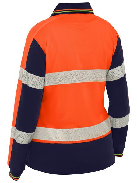 Bisley - Women's Taped Hi Vis Recycled V-Neck Maternity Polo - BKLM6225T