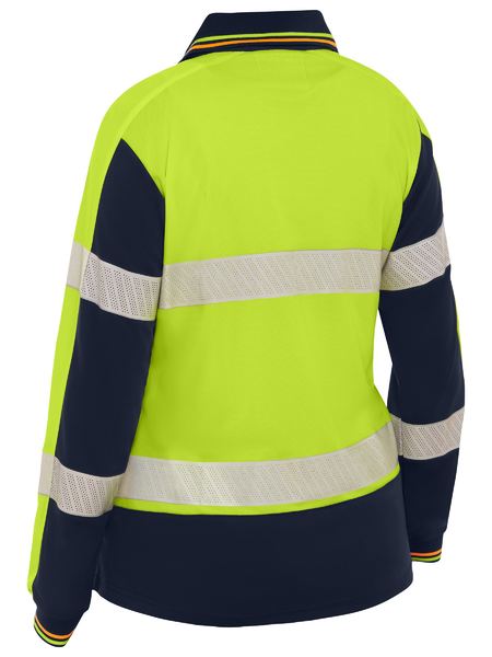 Bisley - Women's Taped Hi Vis Recycled V-Neck Maternity Polo - BKLM6225T