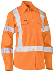 Bisley - Women's X Taped Biomotion Hi Vis Cool Lightweight Drill Shirt - BL6166XT