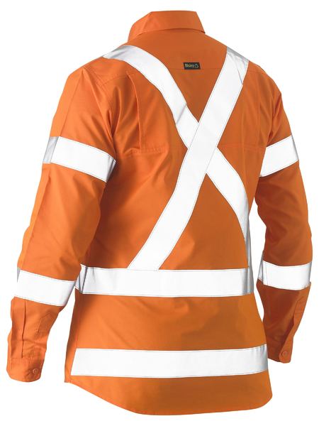 Bisley - Recycle Women's X Taped Hi Vis Drill Shirt - BL6266XT