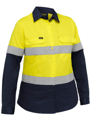 Bisley - Industrial Women's Taped Hi Vis Cool Lightweight Vented Shirt - BL6390T