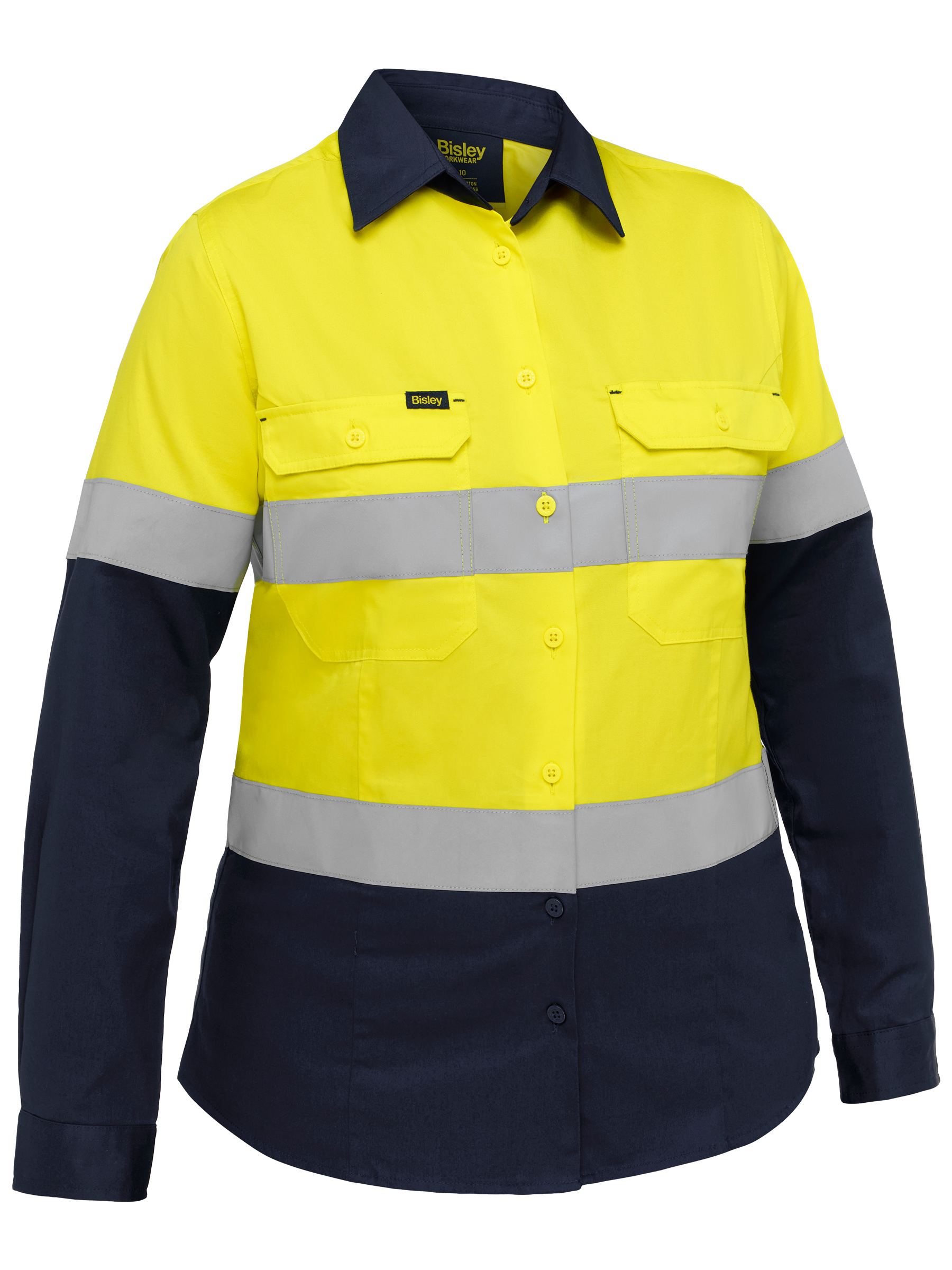 Bisley - Industrial Women's Taped Hi Vis Cool Lightweight Vented Shirt - BL6390T