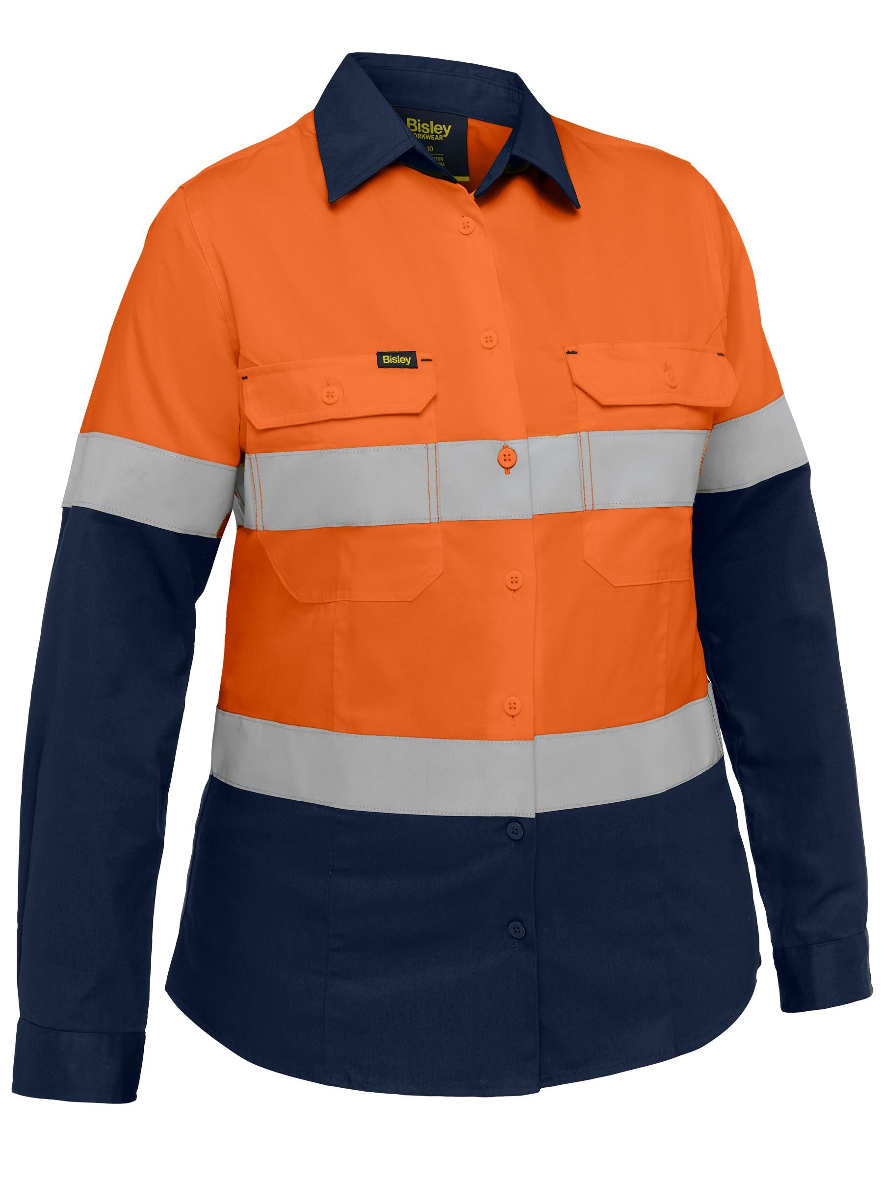 Bisley - Industrial Women's Taped Hi Vis Cool Lightweight Vented Shirt - BL6390T