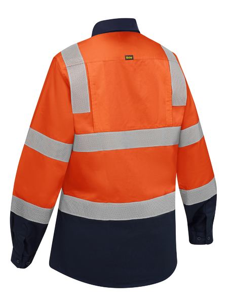 Bisley - Women's Taped Biomotion Hi Vis Cool Lightweight Vented Shirt - BL6396T
