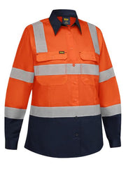 Bisley - Women's Taped Biomotion Hi Vis Cool Lightweight Vented Shirt - BL6396T