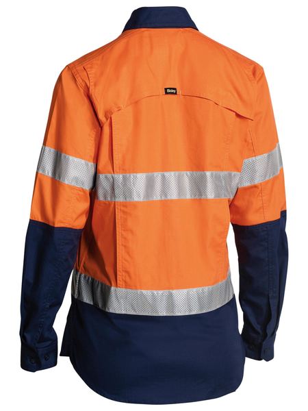 Bisley - Women's X Airflow™ Taped Hi Vis Ripstop Shirt - BL6415T