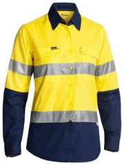 Bisley - Women's X Airflow™ Taped Hi Vis Ripstop Shirt - BL6415T