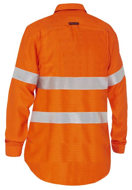 Bisley - Apex 160 Women's Taped Hi Vis FR Ripstop Vented Shirt - BL8339T