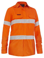 Bisley - Apex 160 Women's Taped Hi Vis FR Ripstop Vented Shirt - BL8339T