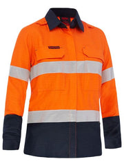 Bisley - Apex 185 Women's Taped Hi Vis FR Vented Shirt - BL8438T