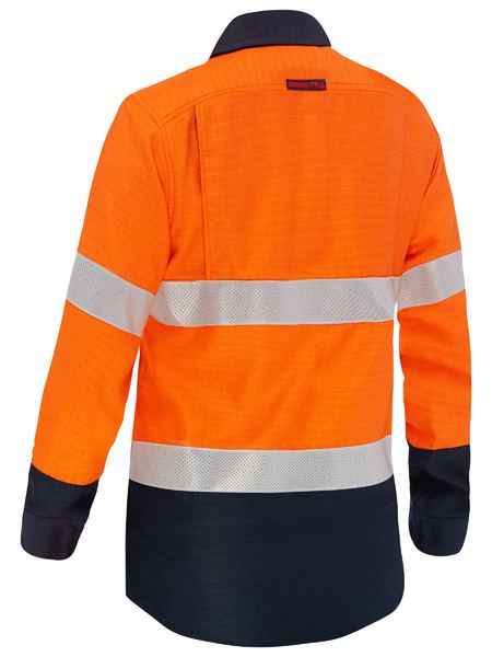 Bisley - Apex 185 Women's Taped Hi Vis FR Vented Shirt - BL8438T