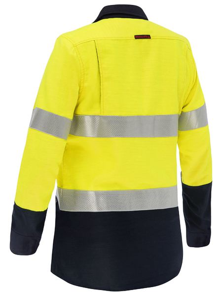 Bisley - Apex 185 Women's Taped Hi Vis FR Vented Shirt - BL8438T