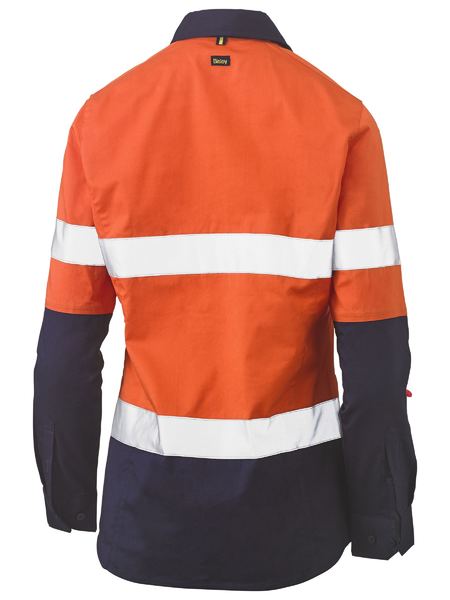 Bisley - Womens Taped Hi Vis Stretch Closed Front Shirt - BLC6064T
