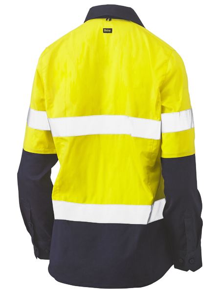 Bisley - Womens Taped Hi Vis Stretch Closed Front Shirt - BLC6064T