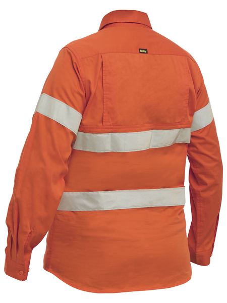 Bisley - Women's Taped Hi Vis Cool Lightweight Closed Front Shirt - BLC6897T