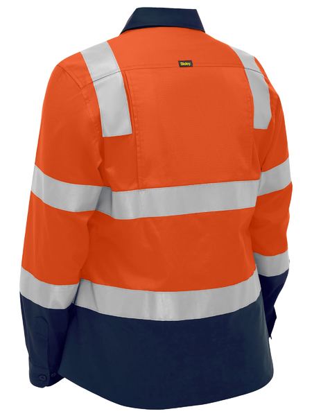 Bisley - Women's Taped Two Tone Hi Vis Closed Front Maternity - BLM6660T