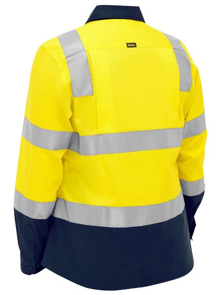Bisley - Women's Taped Two Tone Hi Vis Closed Front Maternity - BLM6660T