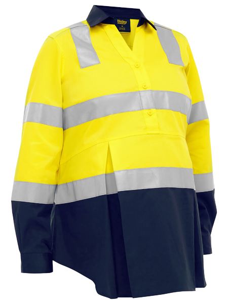 Bisley - Women's Taped Two Tone Hi Vis Closed Front Maternity - BLM6660T