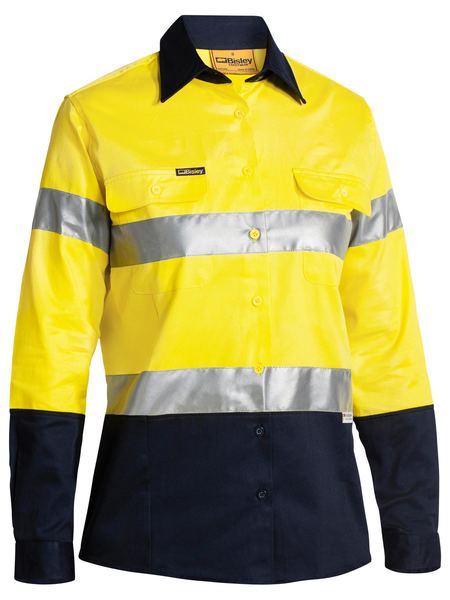 Bisley - Women's Taped Hi Vis Drill Shirt - BLT6456