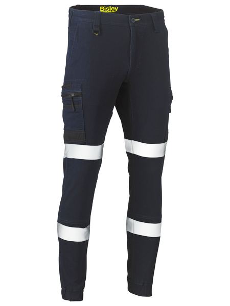 Bisley - Men's Flx & Move™ Taped Stretch Denim Cargo Cuffed Pants - BPC6335T