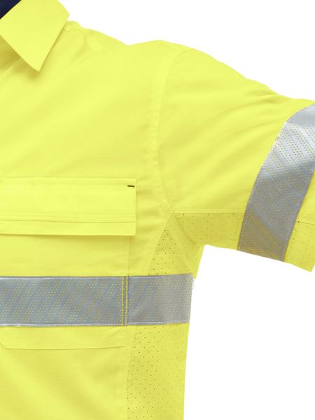 Bisley - Men's X Airflow™ Hi Vis Taped Stretch Ripstop Shirt - BS1491T