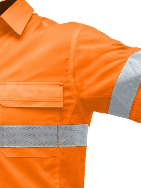 Bisley - Men's X Airflow™ Hi Vis Taped Stretch Ripstop Shirt - BS1491T