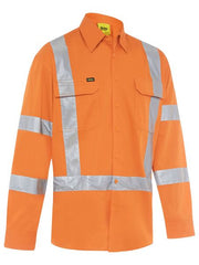 Bisley - Men's X Taped Biomotion Hi Vis Cool Lightweight Drill Shirt - BS6166XT