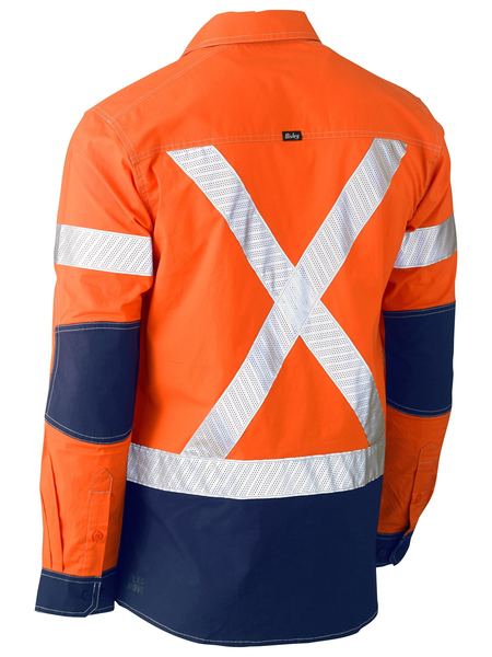 Bisley - Men's Flx & Move™ X Taped Hi Vis Utility Shirt - BS6177XT