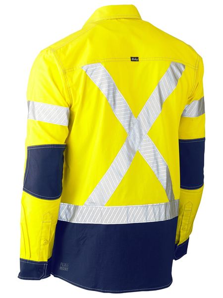 Bisley - Men's Flx & Move™ X Taped Hi Vis Utility Shirt - BS6177XT