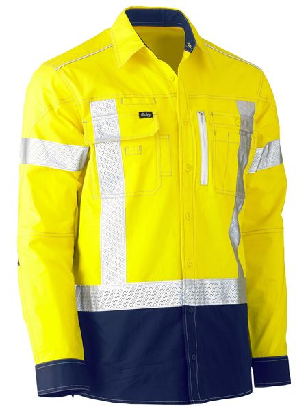 Bisley - Men's Flx & Move™ X Taped Hi Vis Utility Shirt - BS6177XT