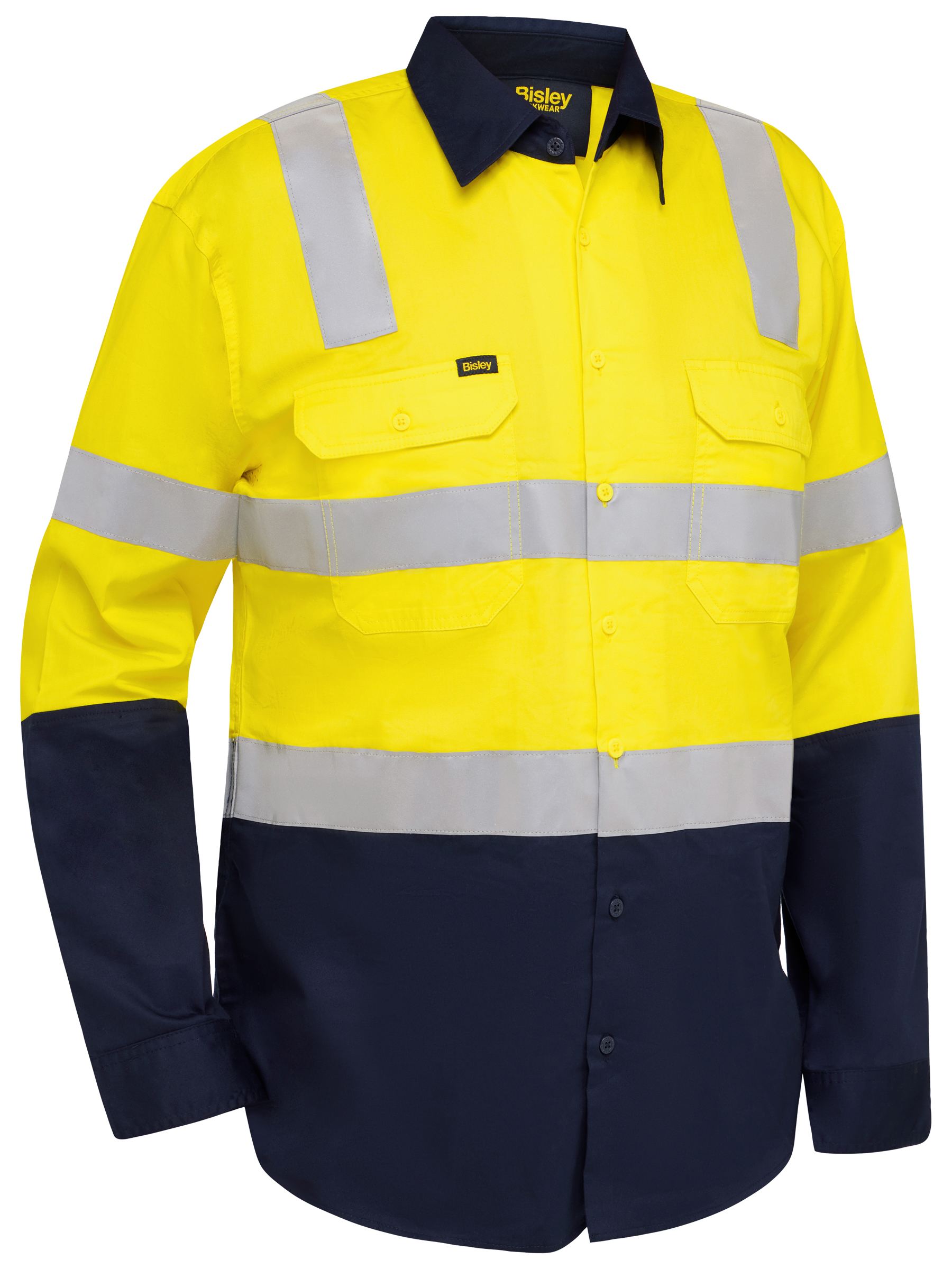 Bisley - Men's Taped Hi Vis Cool Lightweight Shirt with Shoulder Tape - BS6432T