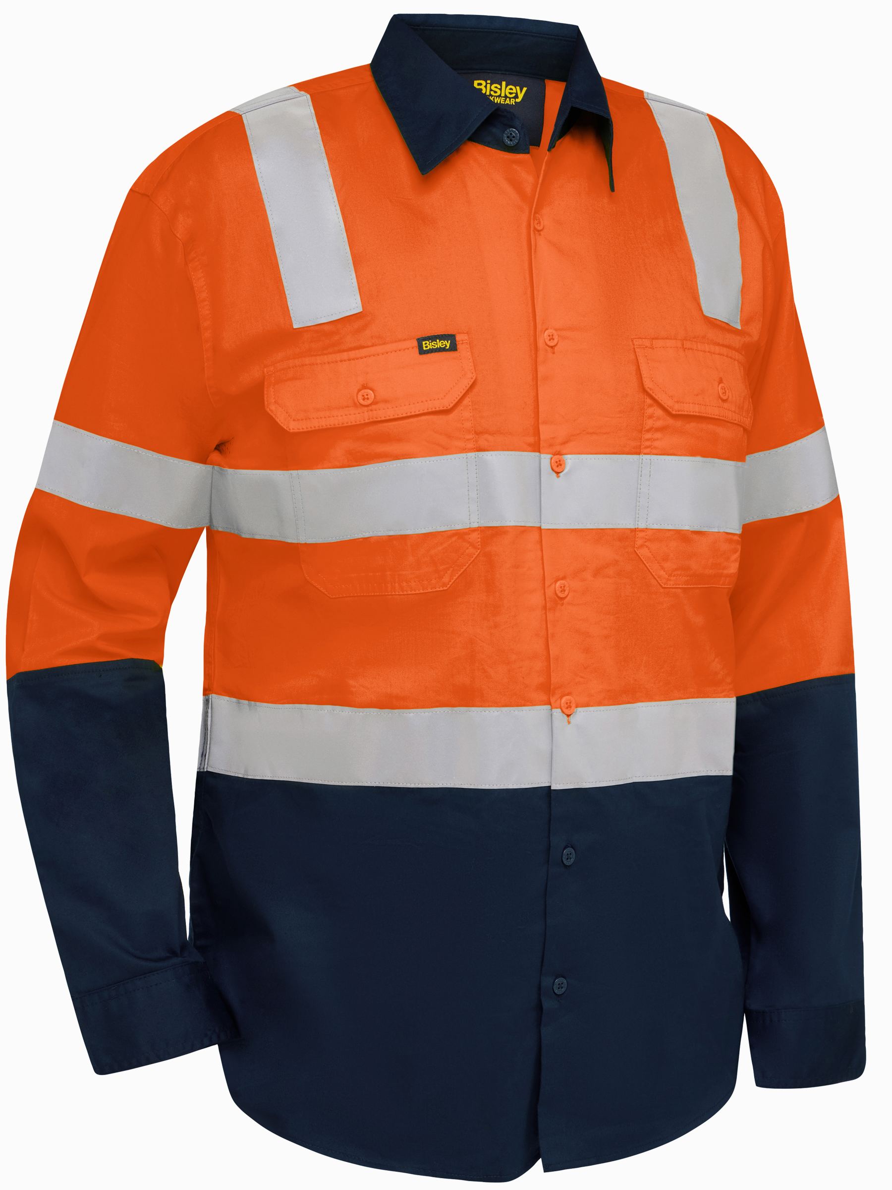 Bisley - Men's Taped Hi Vis Cool Lightweight Shirt with Shoulder Tape - BS6432T