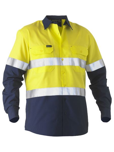 Bisley - Men's Recycle Taped Two Tone Hi Vis Drill Shirt - BS6996T