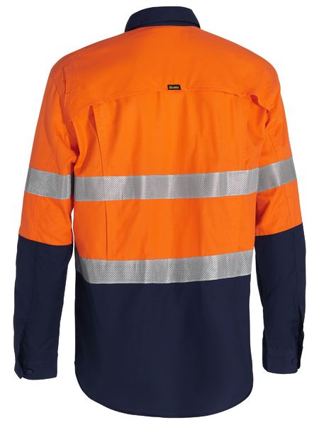 Bisley - Men's X Airflow™ Closed Front Taped Hi Vis Ripstop Shirt - BSC6415T