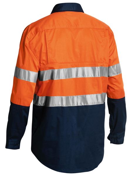 Bisley - Men's Taped Hi Vis Closed Front Cool Lightweight Shirt - BSC6896