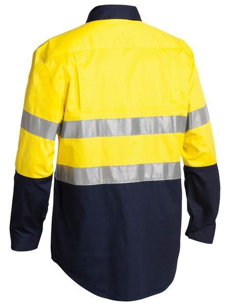 Bisley - Men's Taped Hi Vis Closed Front Cool Lightweight Shirt - BSC6896