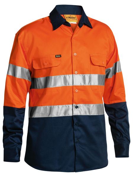Bisley - Men's Taped Hi Vis Drill Shirt - BT6456