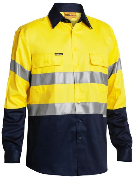 Bisley - Men's Taped Hi Vis Drill Shirt - BT6456