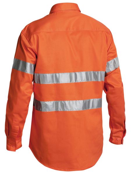 Bisley - Men's Taped Hi Vis Closed Front Drill Shirt - BTC6482