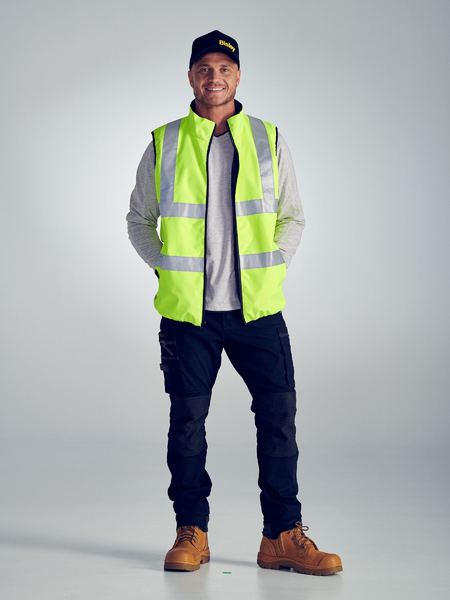 Bisley - Unisex Taped Hi Vis Reversible Puffer Vest - BV0330HT