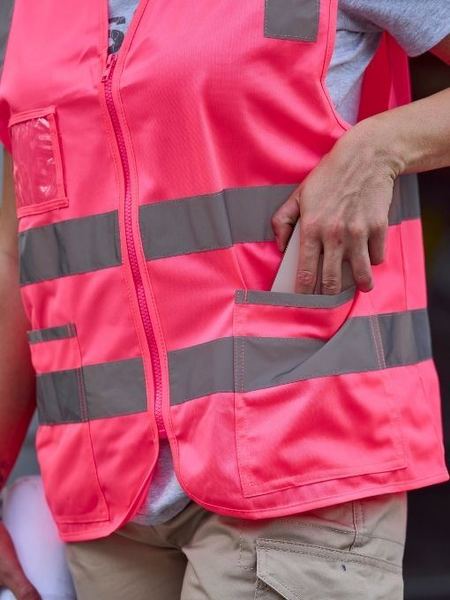Bisley - Unisex Taped Hi Vis Safety Zip Vest - BV0341T