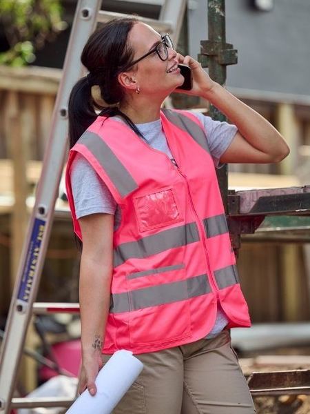 Bisley - Unisex Taped Hi Vis Safety Zip Vest - BV0341T
