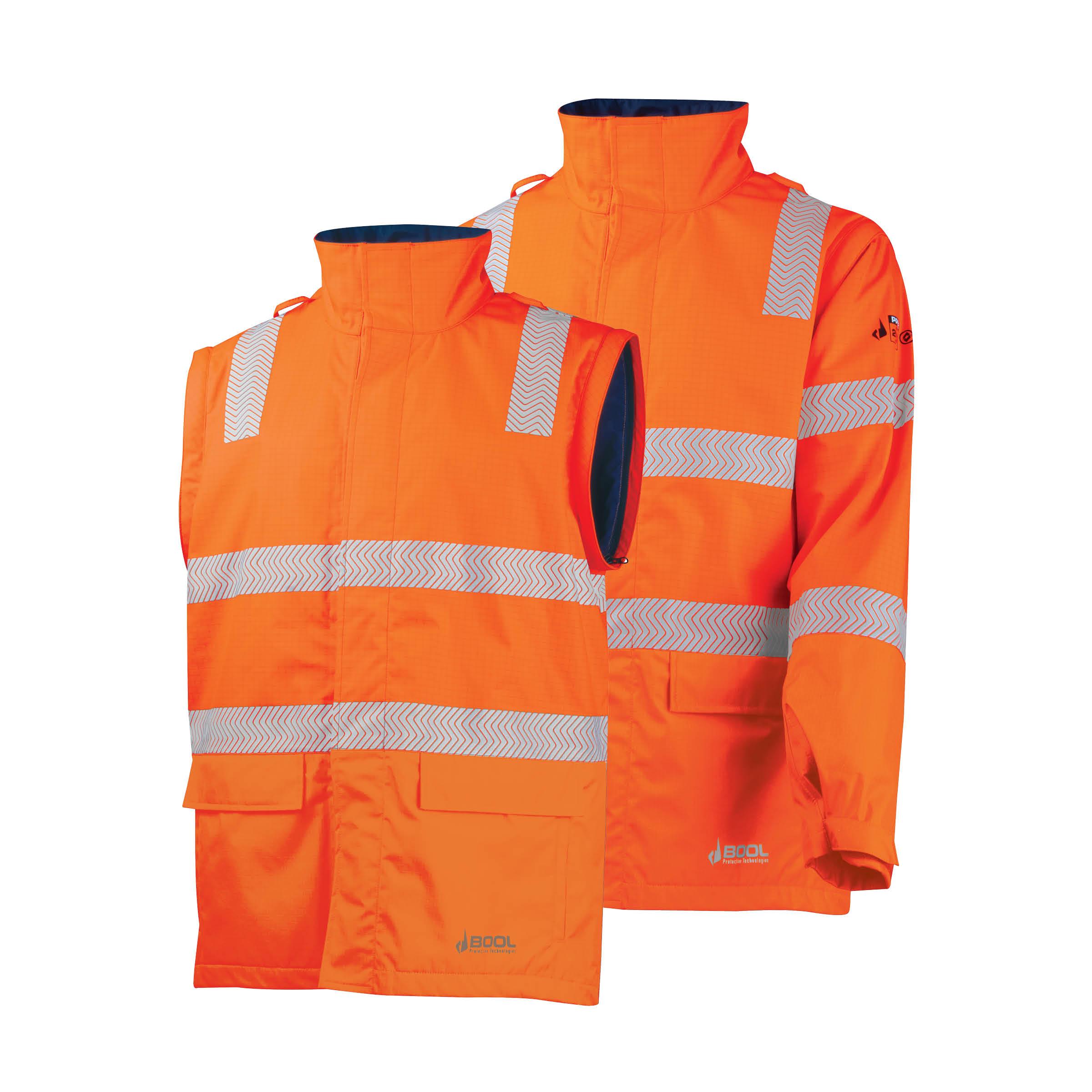 Bool PT - FR PPE3 Hi-Vis Parka with Zip-Off Sleeves and Segmented FR Tape - BW1340T4