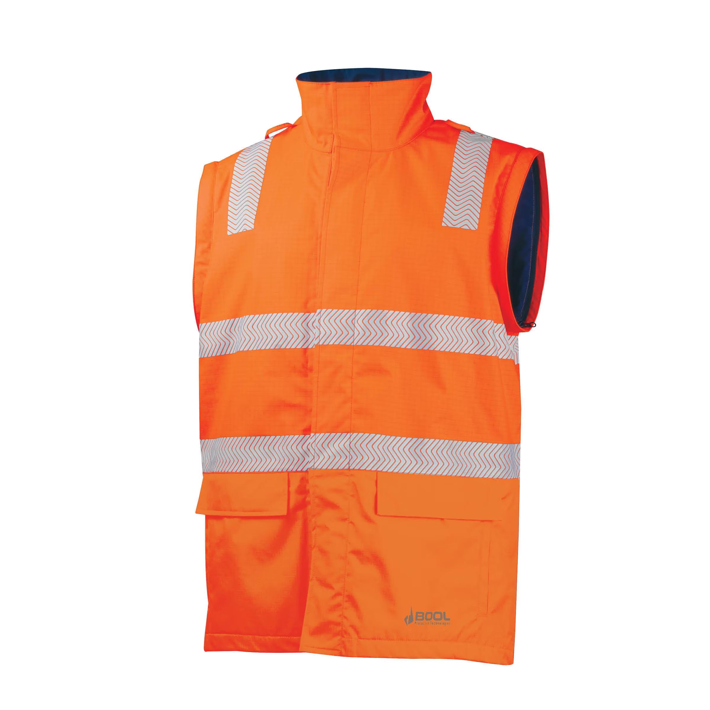 Bool PT - FR PPE3 Hi-Vis Parka with Zip-Off Sleeves and Segmented FR Tape - BW1340T4
